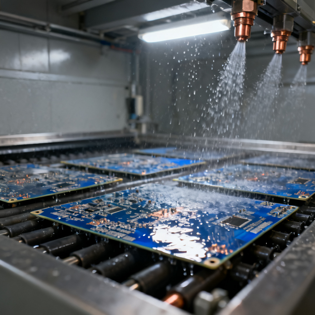 Cupric chloride etching process for inner layer copper removal in multilayer PCB manufacturing