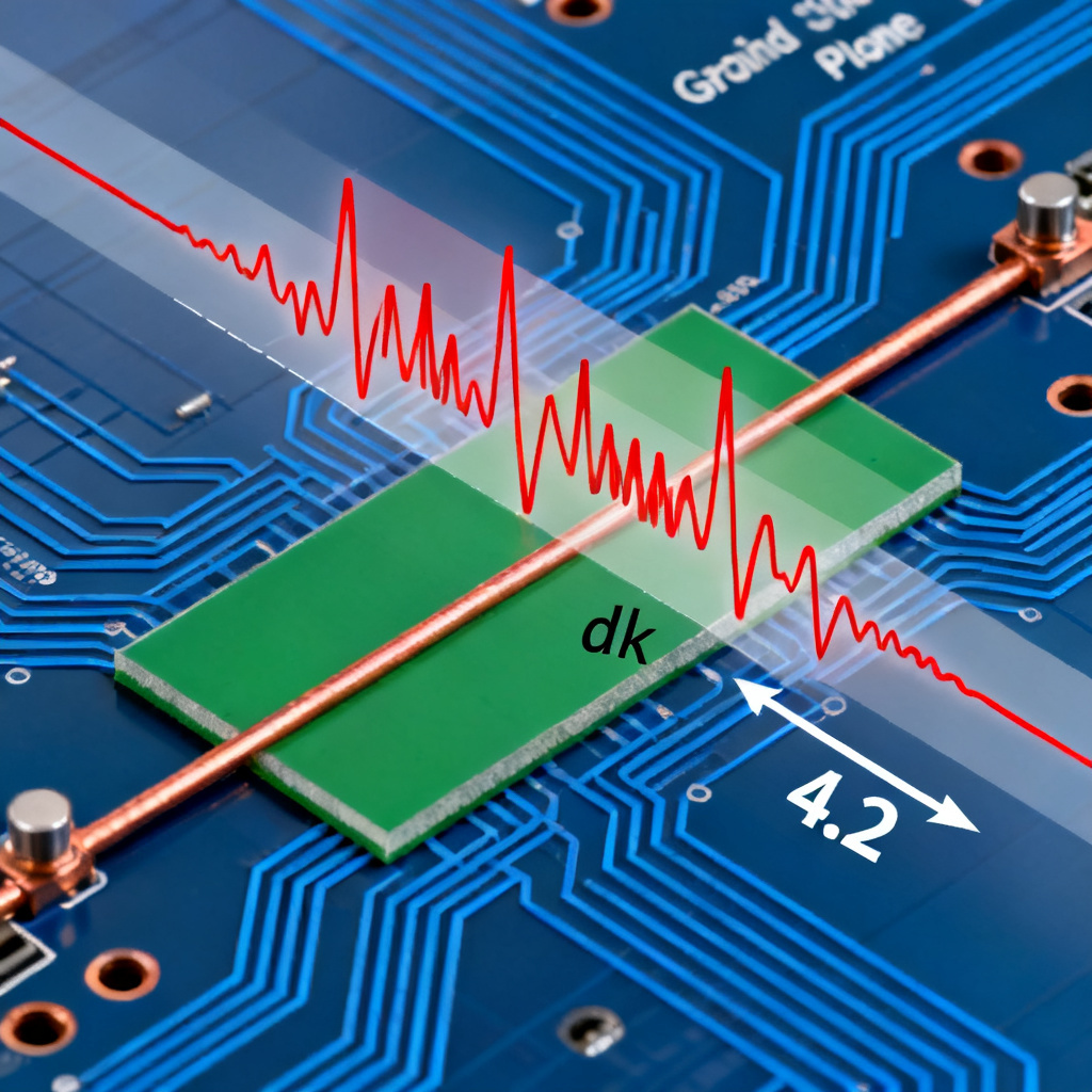 Dielectric Constant Dk impedance control PCB signal transmission line microstrip