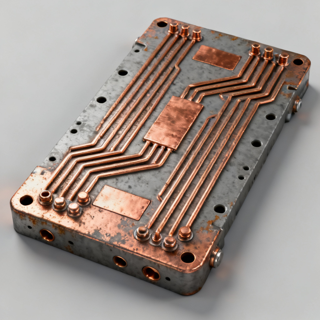 Electric vehicle heavy copper PCB with thermal management features
