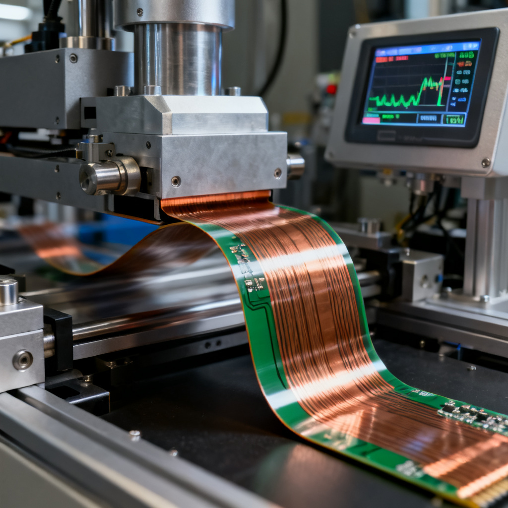 Flex PCB bend cycle testing machine measuring dynamic flex life