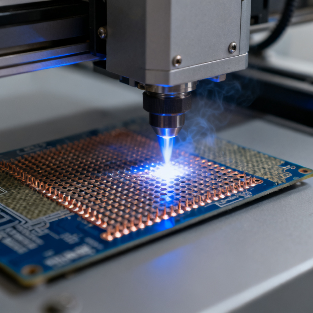 HDI Manufacturing microvia laser drilling process for high-density PCB