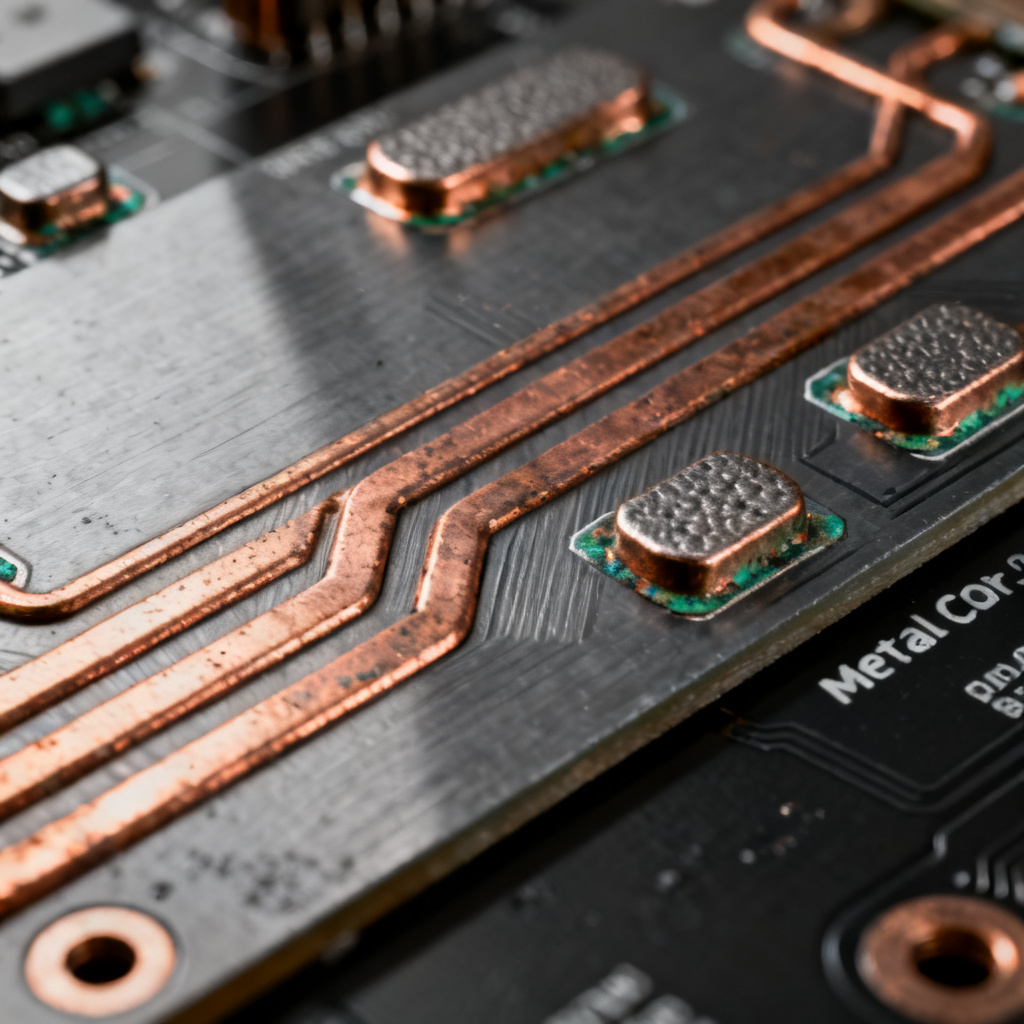 Heavy copper circuit layer thick traces power electronics for Metal Core PCB