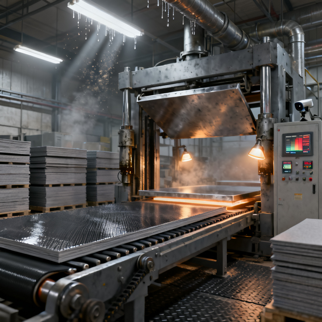 High‑Tg PCB manufacturing process showing lamination and testing