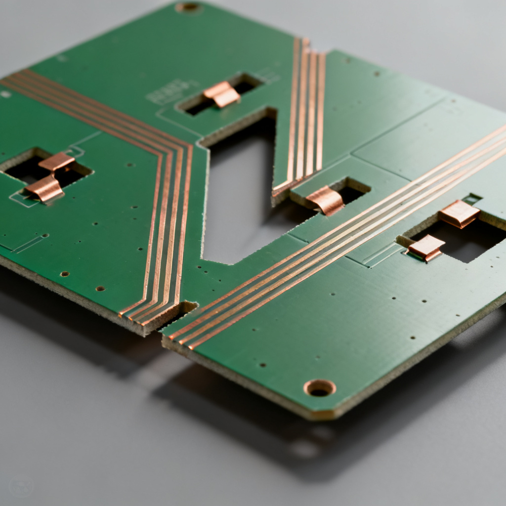 Hybrid PCB panel combining V-scoring and tab routing for optimal PCB routing and profiling