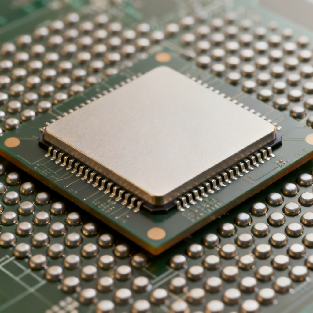 IC Substrate with BGA balls and flip-chip die attachment
