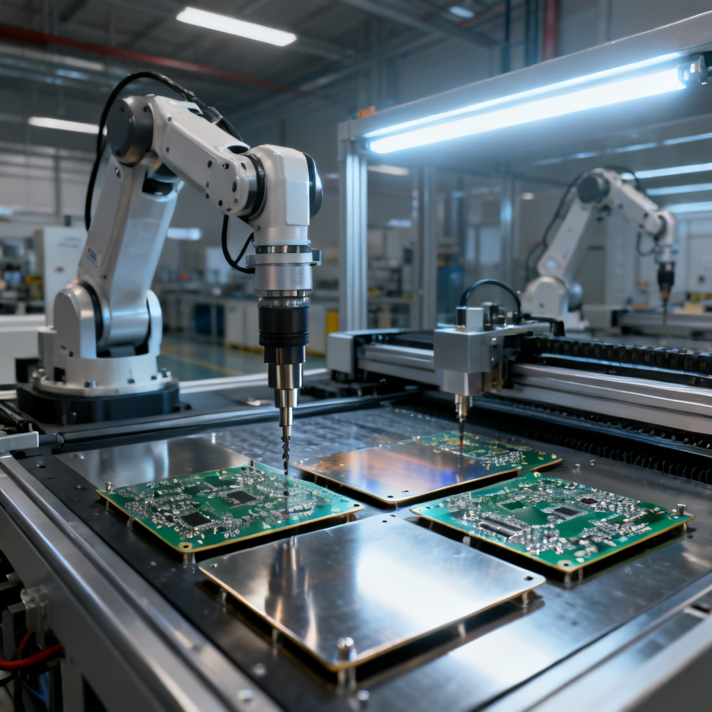 MCPCB manufacturing lamination drilling process for Metal Core PCB