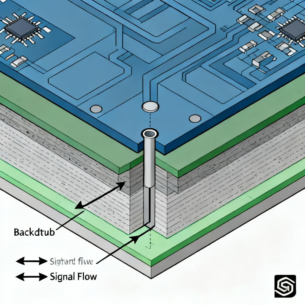 PCB drilling and backdrilling for high-speed via stub removal