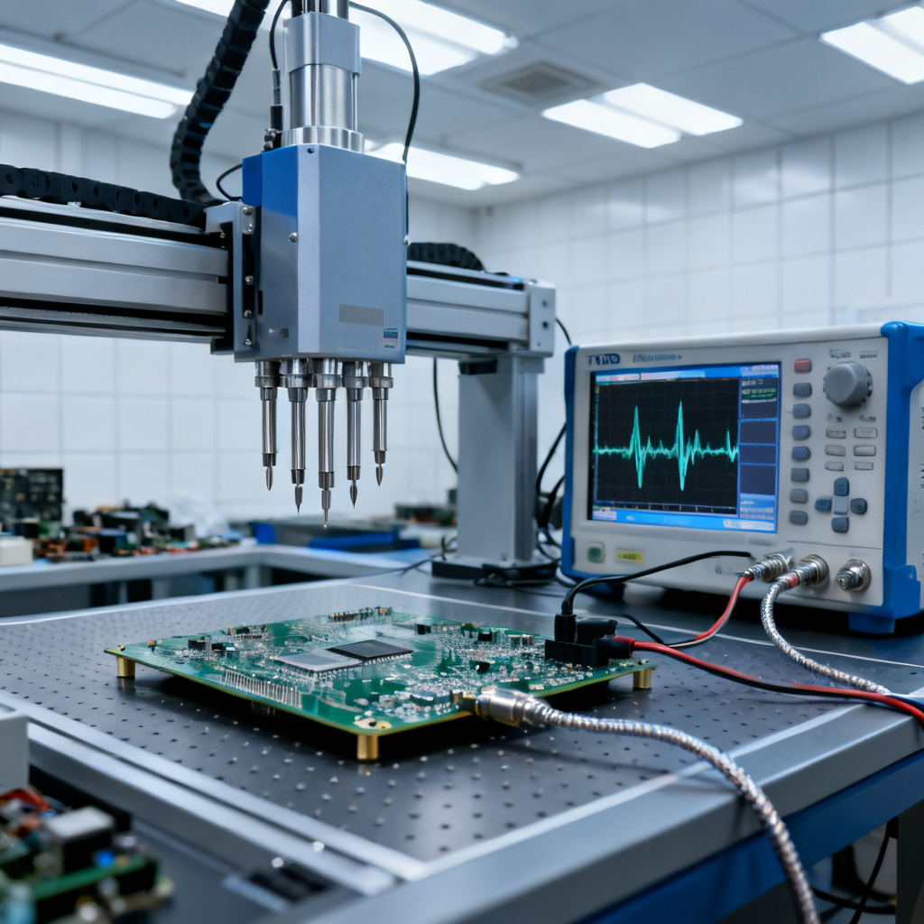 PCB electrical testing using flying probe and TDR for impedance verification