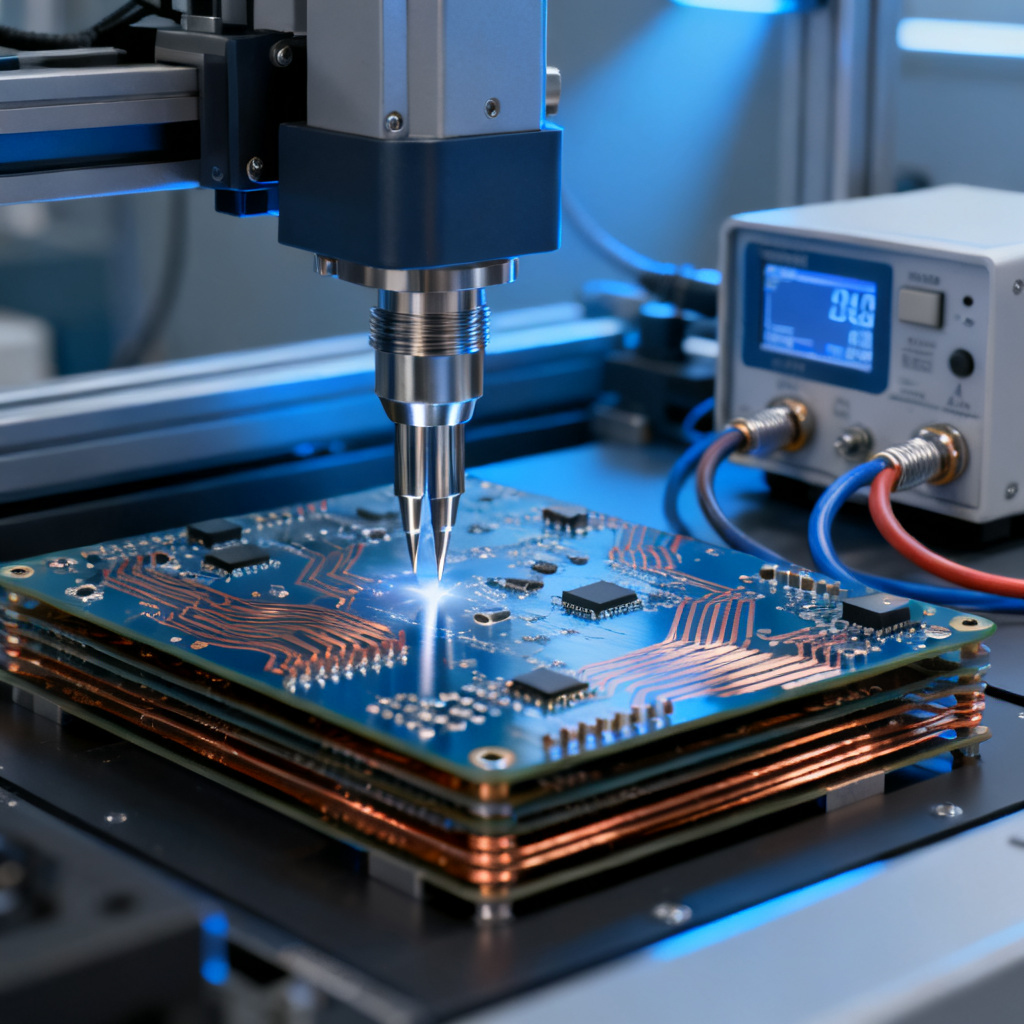 PCB electrical testing with flying probe and impedance measurement for signal integrity