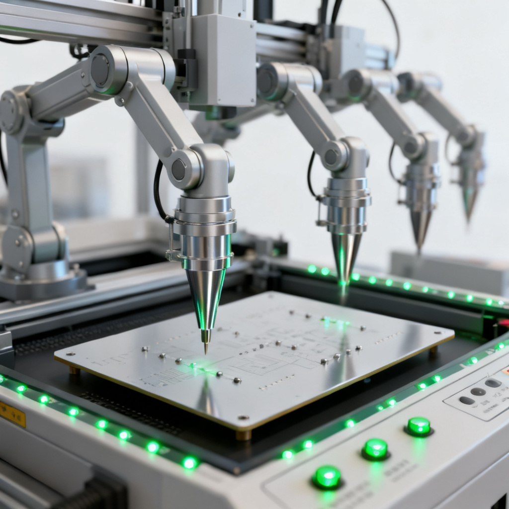 PCB flying probe electrical testing for continuity and isolation