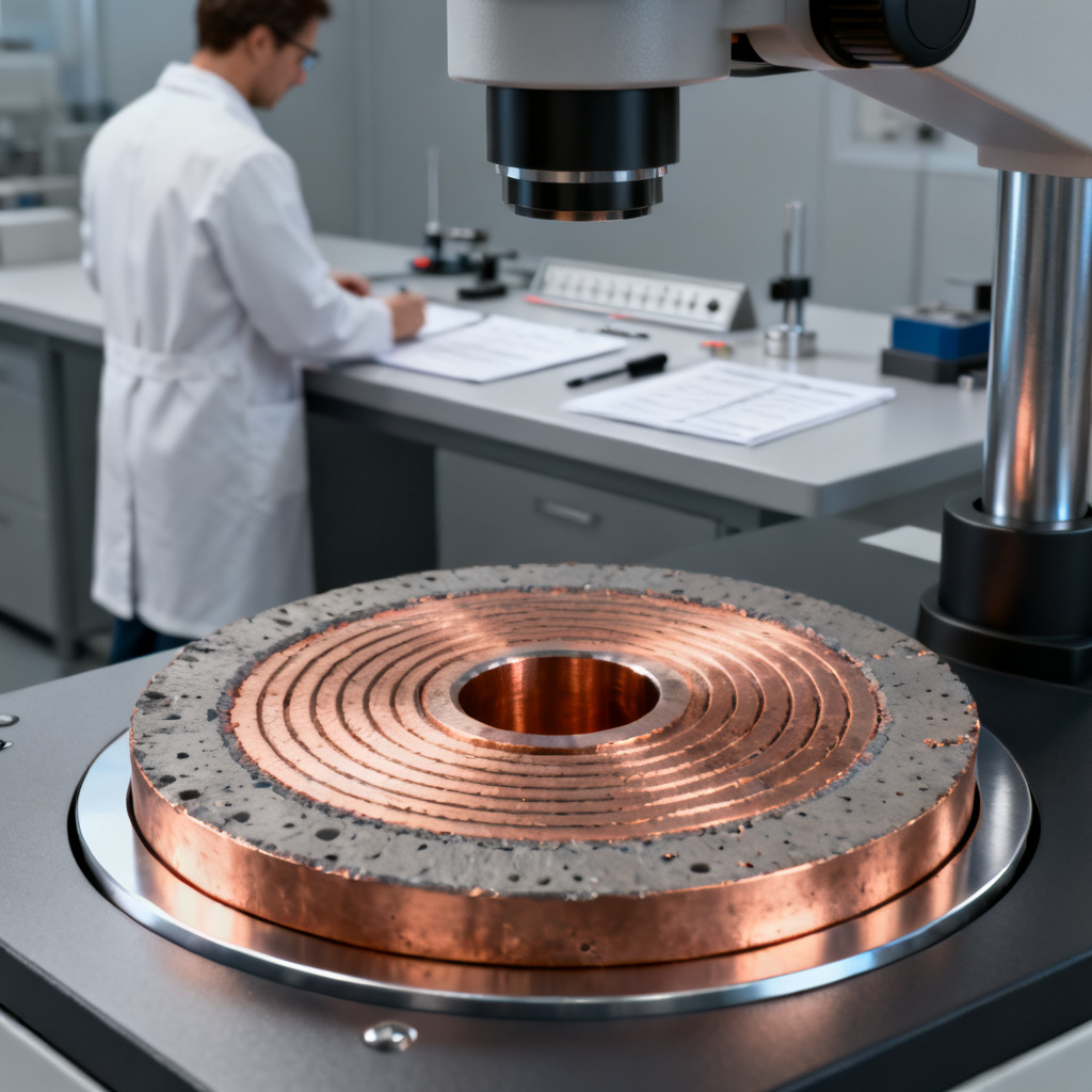 PCB microsection quality inspection under microscope
