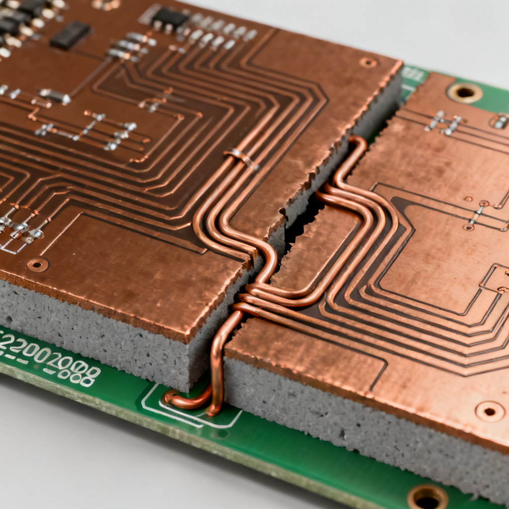 PCB plane split causing return path disruption and increased via inductance
