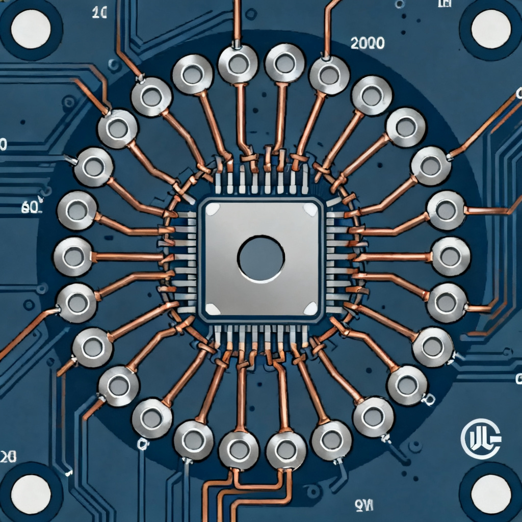 PCB stitching vias for return path and via inductance optimization