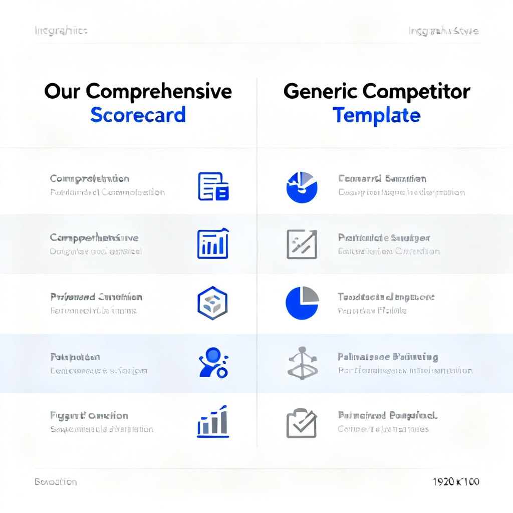 PCB supplier evaluation comparison chart showing scorecard versus competitor templates