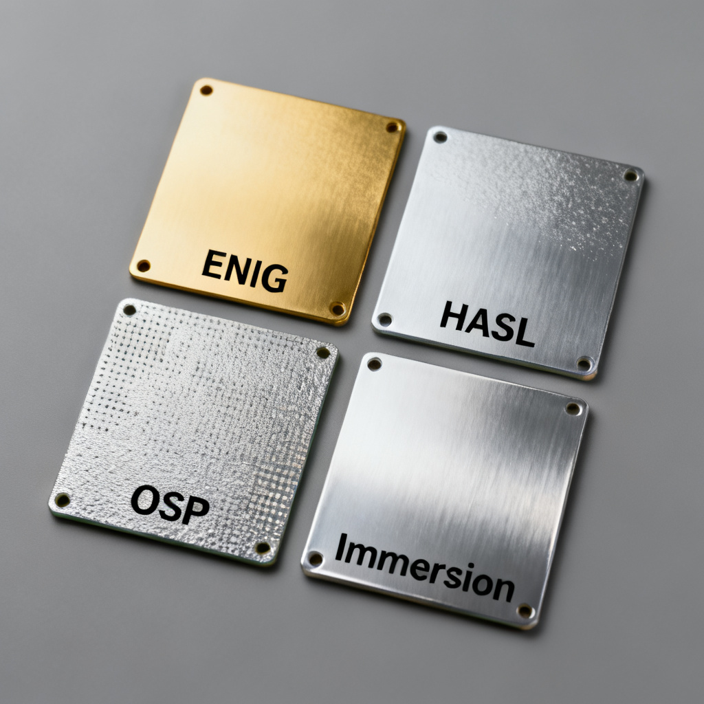 PCB Surface Finish Materials ENIG HASL OSP Immersion comparison overview