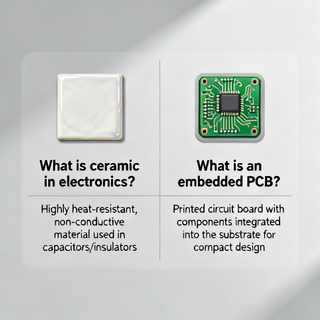 Specialty PCB FAQ guide answering common questions about ceramic and embedded component selection