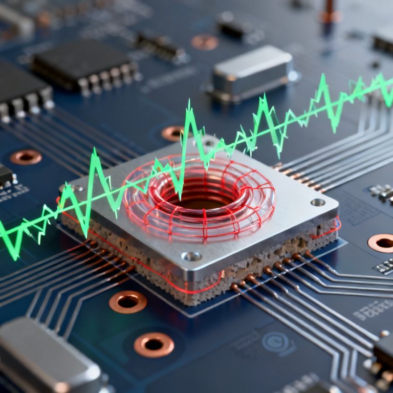 PCB Return Path and Via Inductance High Speed Rules simulation plot illustrating continuous ground reference plane transitions, parasitic via stubs, and signal integrity optimization