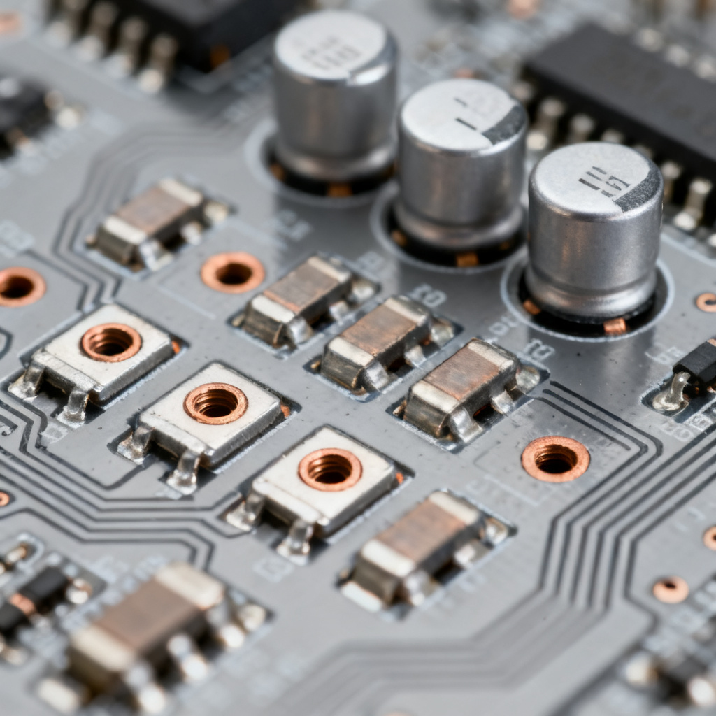Via inductance minimization technique for PCB power plane resonance suppression