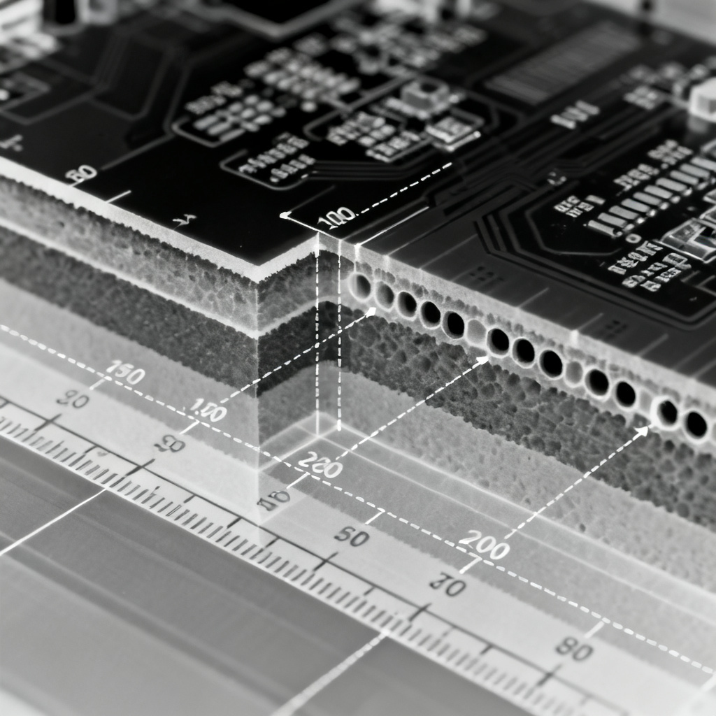 X-ray inspection of backdrilled PCB through-holes for quality control