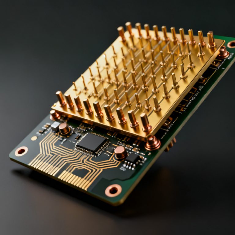 5G infrastructure PCB overview showing mmWave antenna array with low loss materials for quality reliability