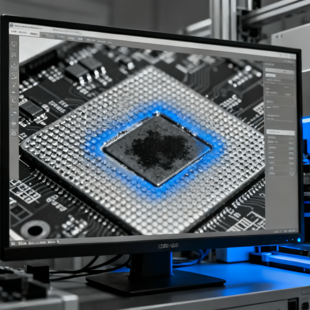 AXI X-ray inspection system for hidden BGA joint analysis in PCB test method comparison