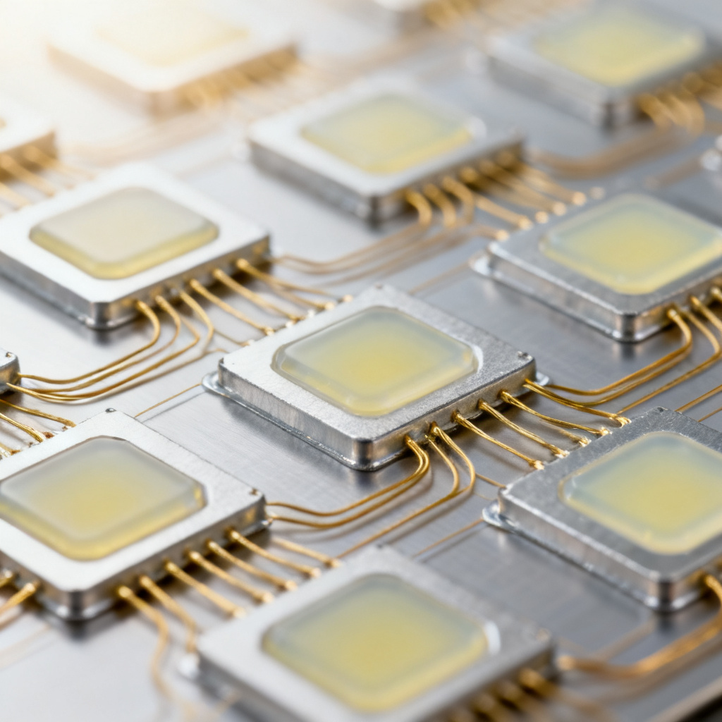 LED PCB application layout showcasing aluminum core structure and thermal management for high power lighting
