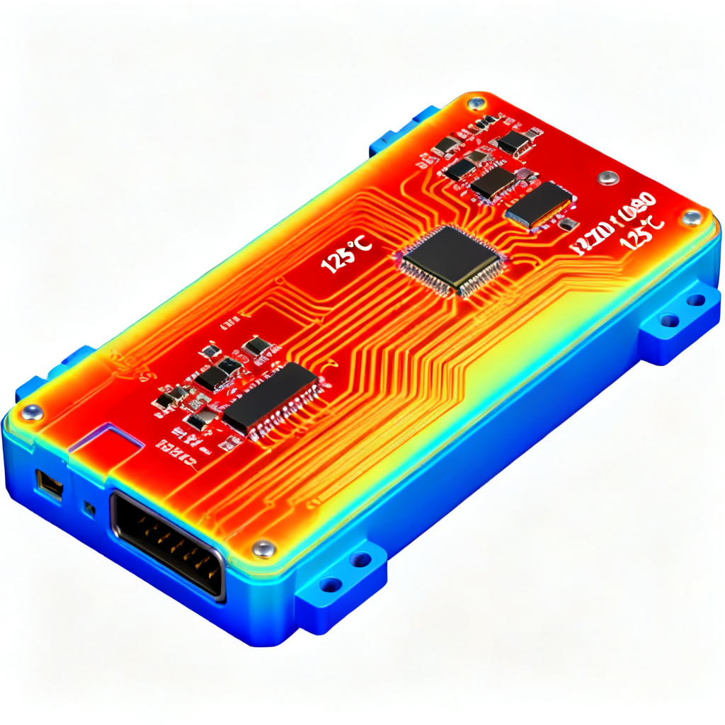 EV Charging PCB thermal simulation using Ansys Icepak showing heat distribution