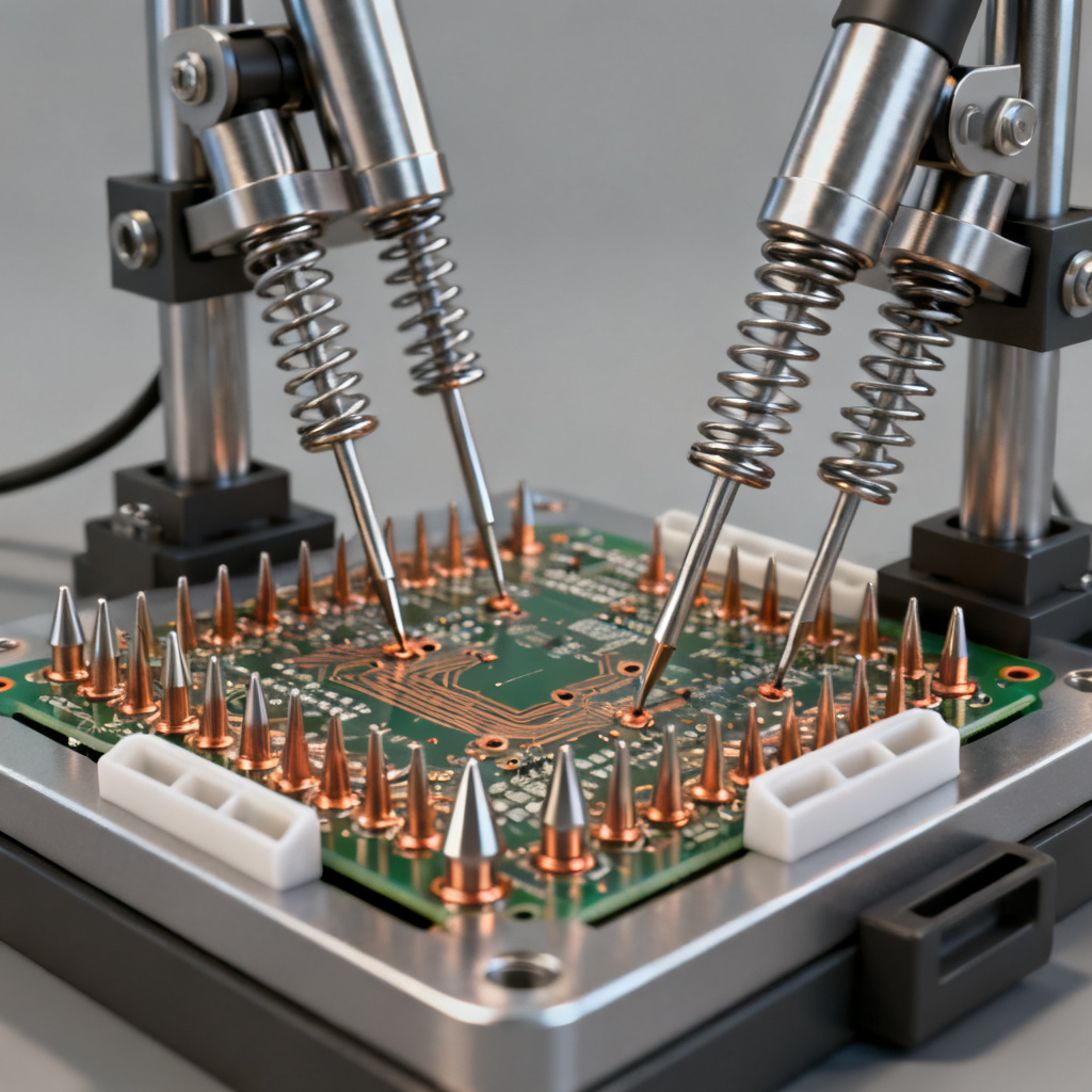 ICT fixture design for PCB test point access and DFT optimization