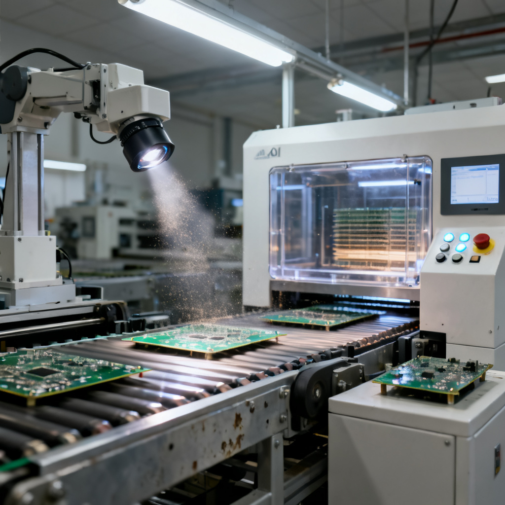 Industrial Control PCB manufacturing testing including AOI and X-ray inspection