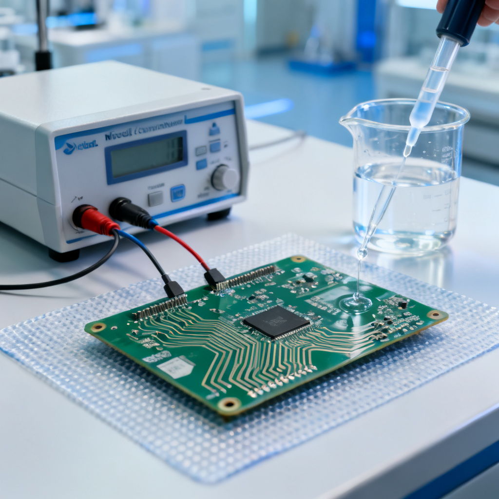 Medical PCB cleanliness testing for ionic contamination in cleanroom environment