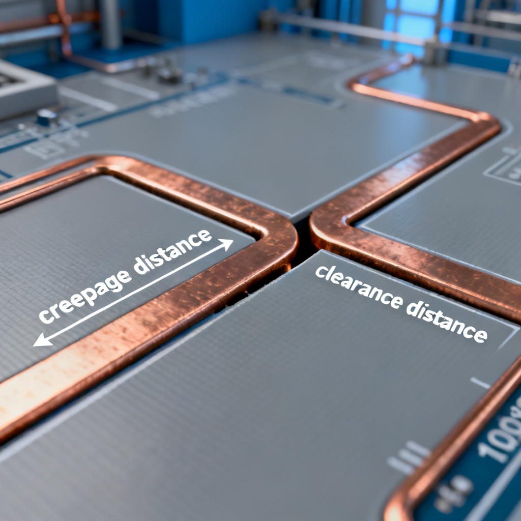 High voltage PCB creepage and clearance distances for safety standards