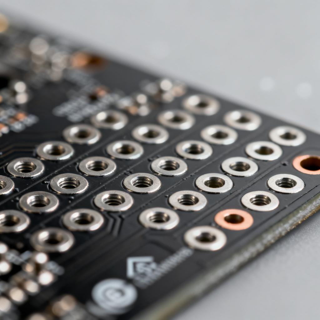 Drilled PCB vias and holes with precise tolerance specifications