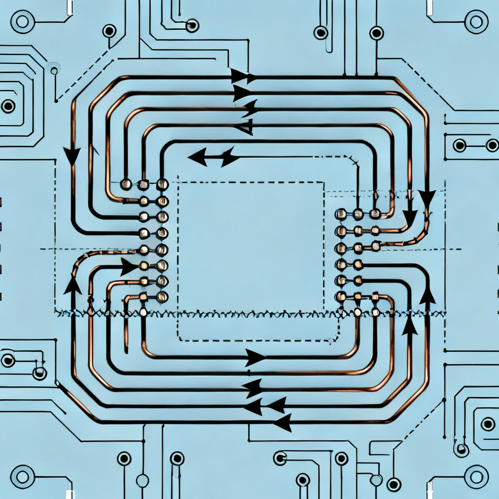 PCB inductance loop area and return path optimization for signal integrity