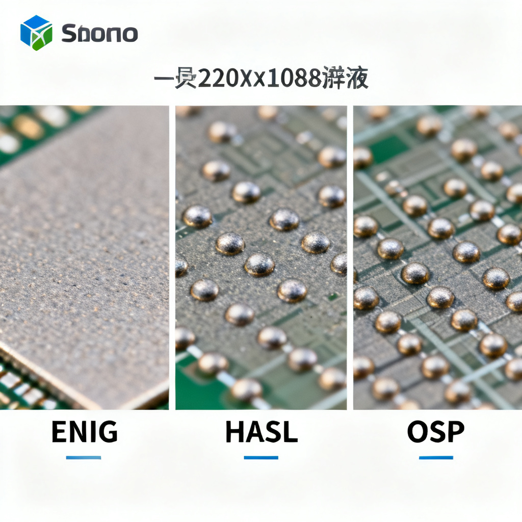 PCB surface finish comparison ENIG HASL and OSP with solderability and flatness details