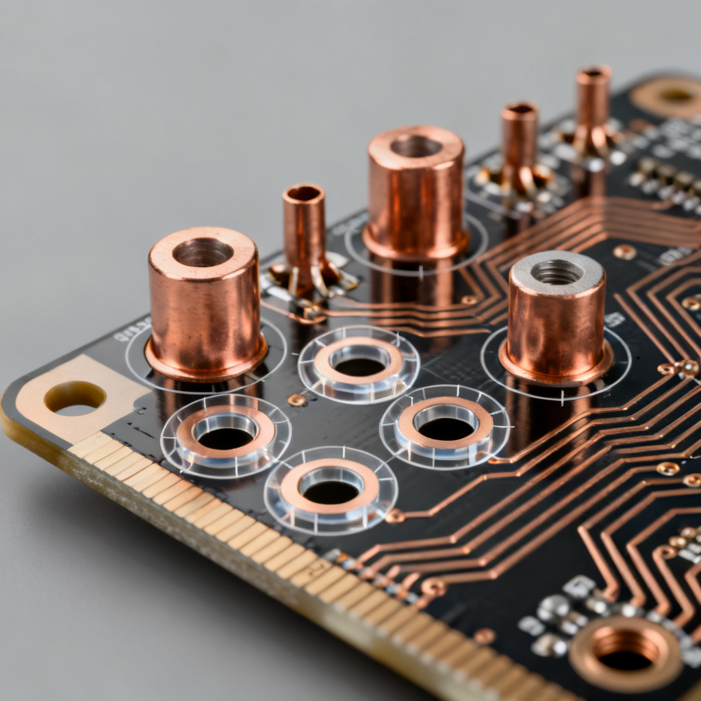 PCB via sizes including annular ring and microvia for HDI technology