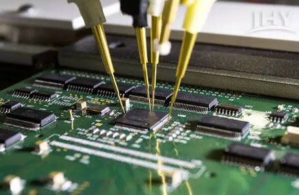 PCB inspection methods overview showing automated quality control line with AOI SPI X-ray and ICT machines